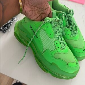 Balenciaga Neon Green Athletic Shoes